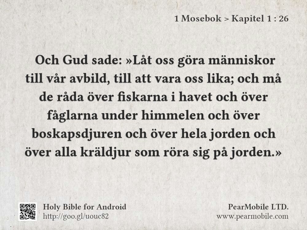 1 Mosebok, Kapitel 1:26